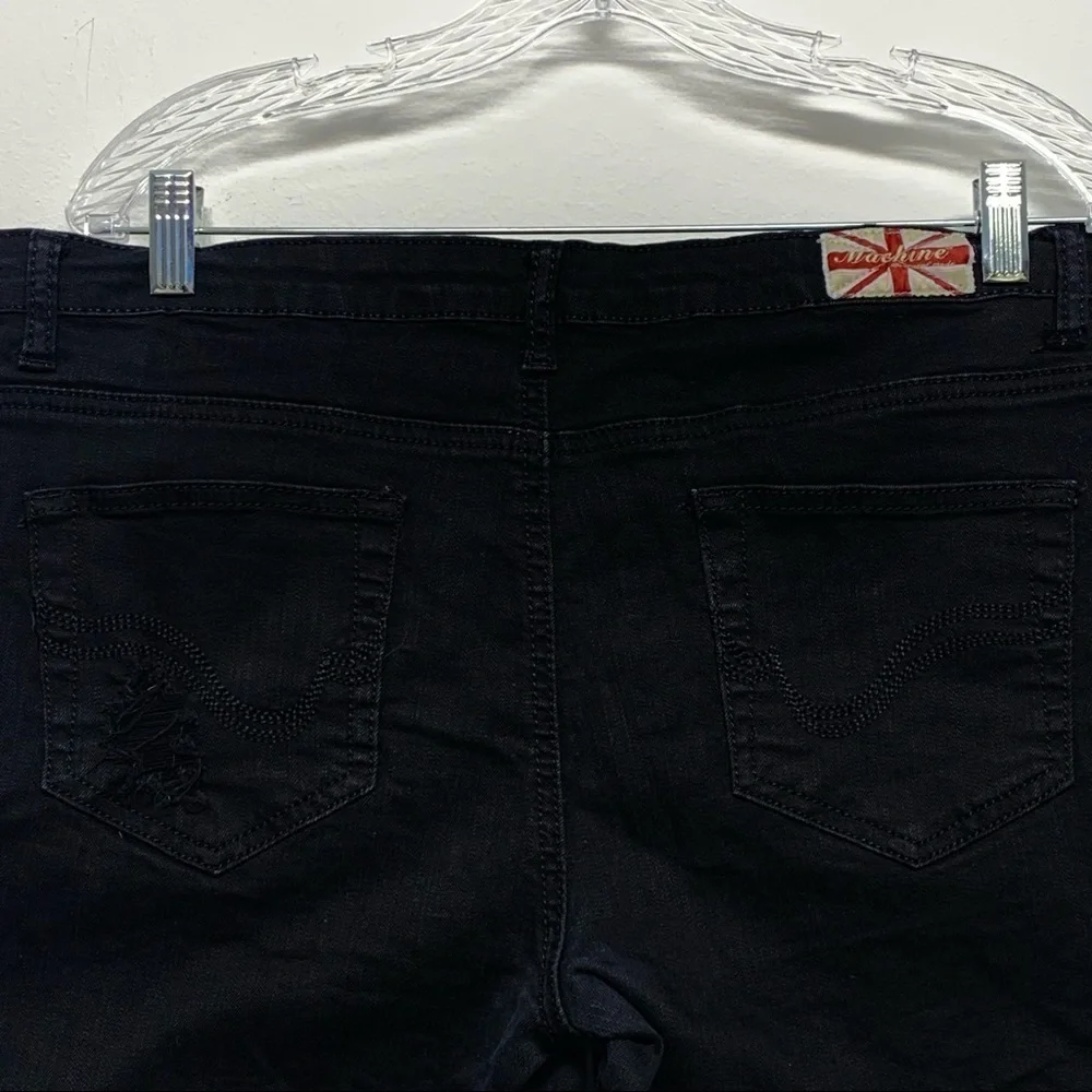 Machine Nouvelle Mode Women's Size 50 American Black Distressed Jean Shorts